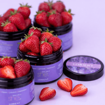 Balsam z masłem shea AMORE SOCZYSTA TRUSKAWKA