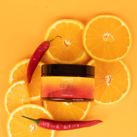 Fit skin peeling cukrowy do ciała antycellulitowy korzenna pomarańcza