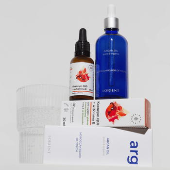 Siła Antyoksydantów: Koenzym Q10/ Witamina E (krople) + Olejek arganowy